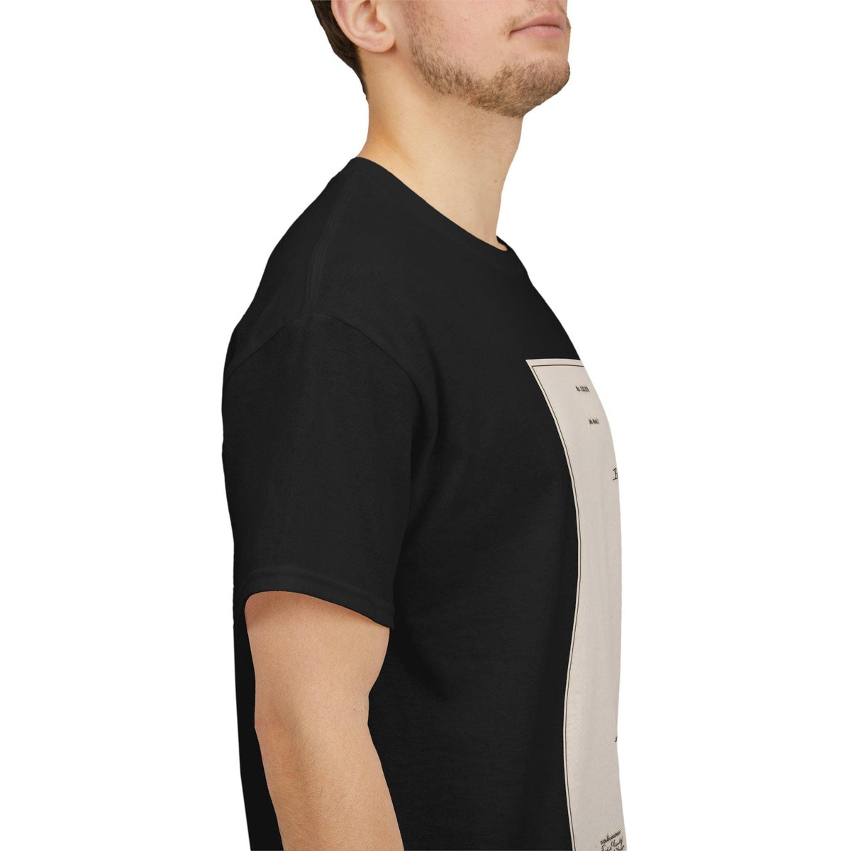Vintage Golf Tee Patent Illustration Shirt: Sepia Tone, Cotton Crew Neck