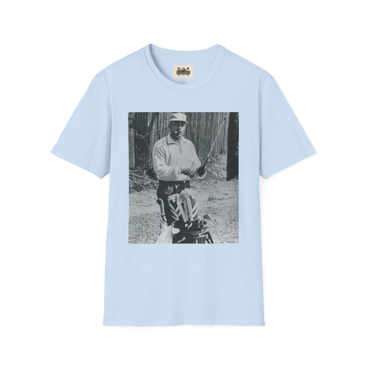 Vintage Golfer Photo T-Shirt – Retro Black & White Golf Portrait Tee