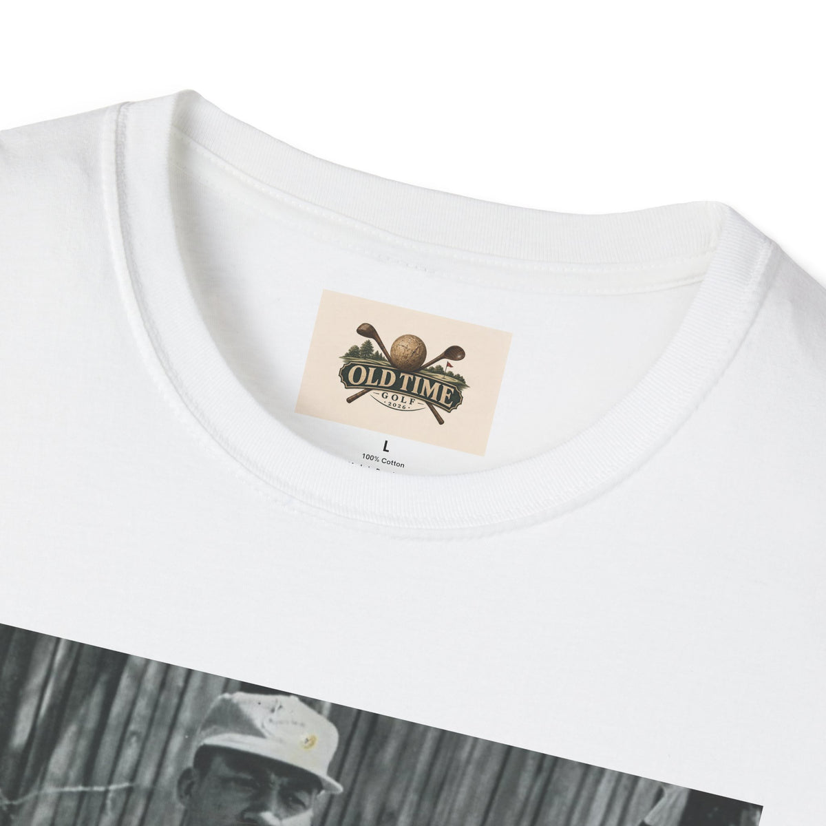 Vintage Golfer Photo T-Shirt – Retro Black & White Golf Portrait Tee