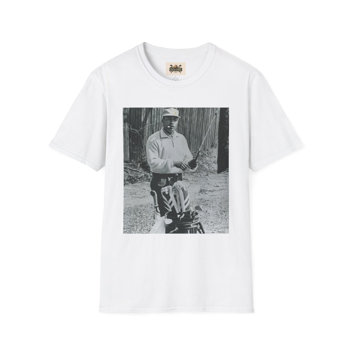 Vintage Golfer Photo T-Shirt – Retro Black & White Golf Portrait Tee