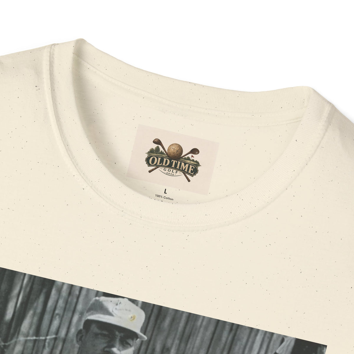 Vintage Golfer Photo T-Shirt – Retro Black & White Golf Portrait Tee