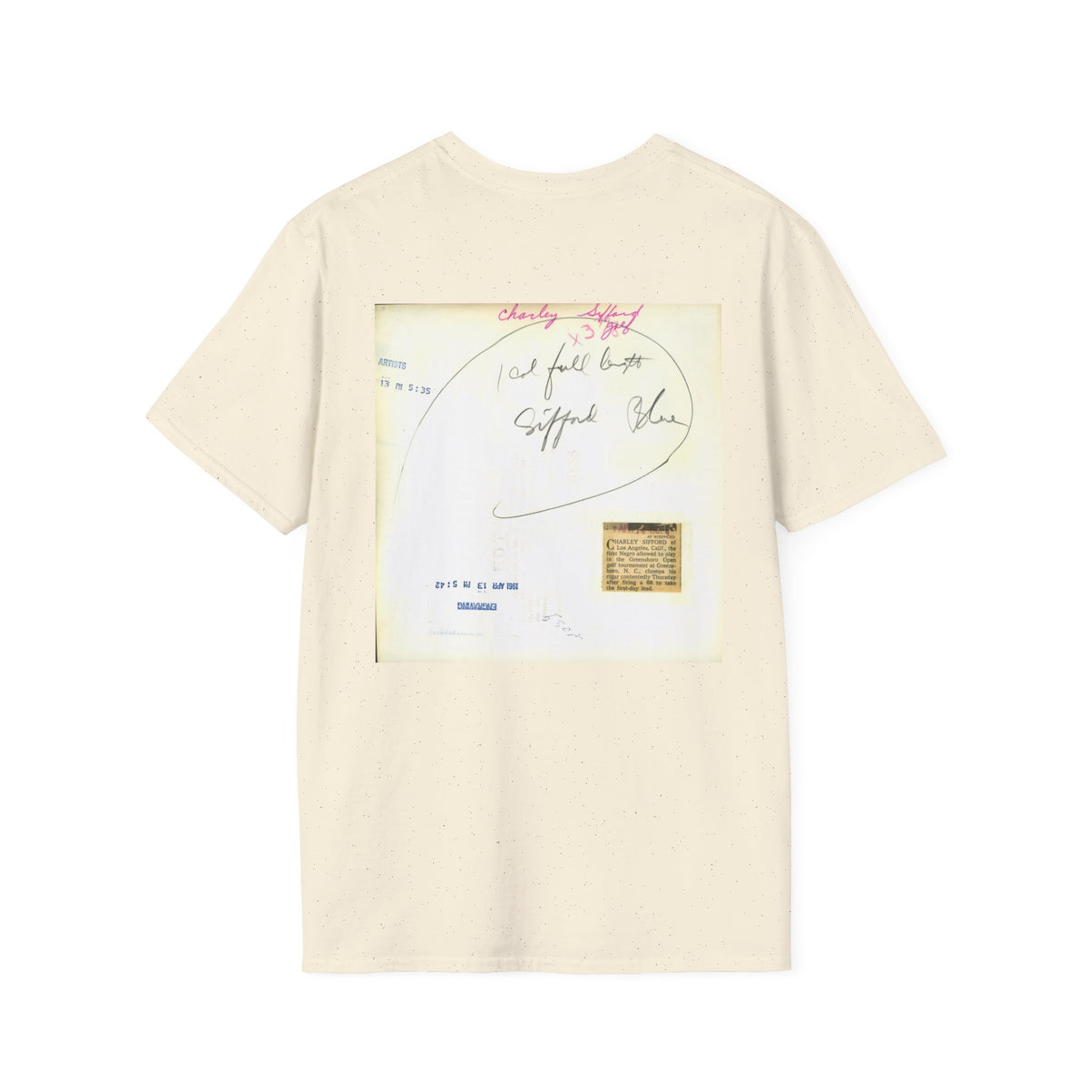 Vintage Golfer Photo T-Shirt – Retro Black & White Golf Portrait Tee