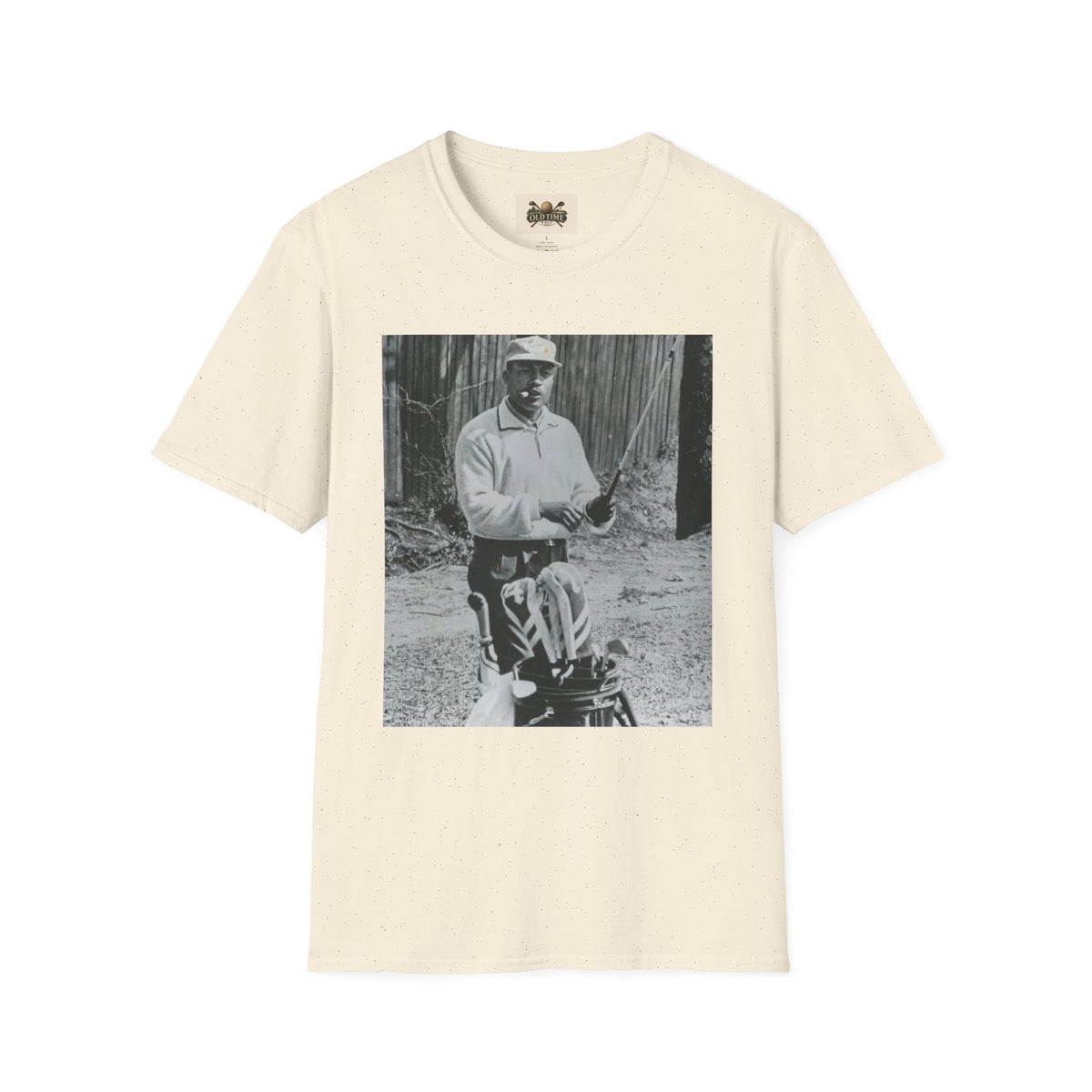 Vintage Golfer Photo T-Shirt – Retro Black & White Golf Portrait Tee