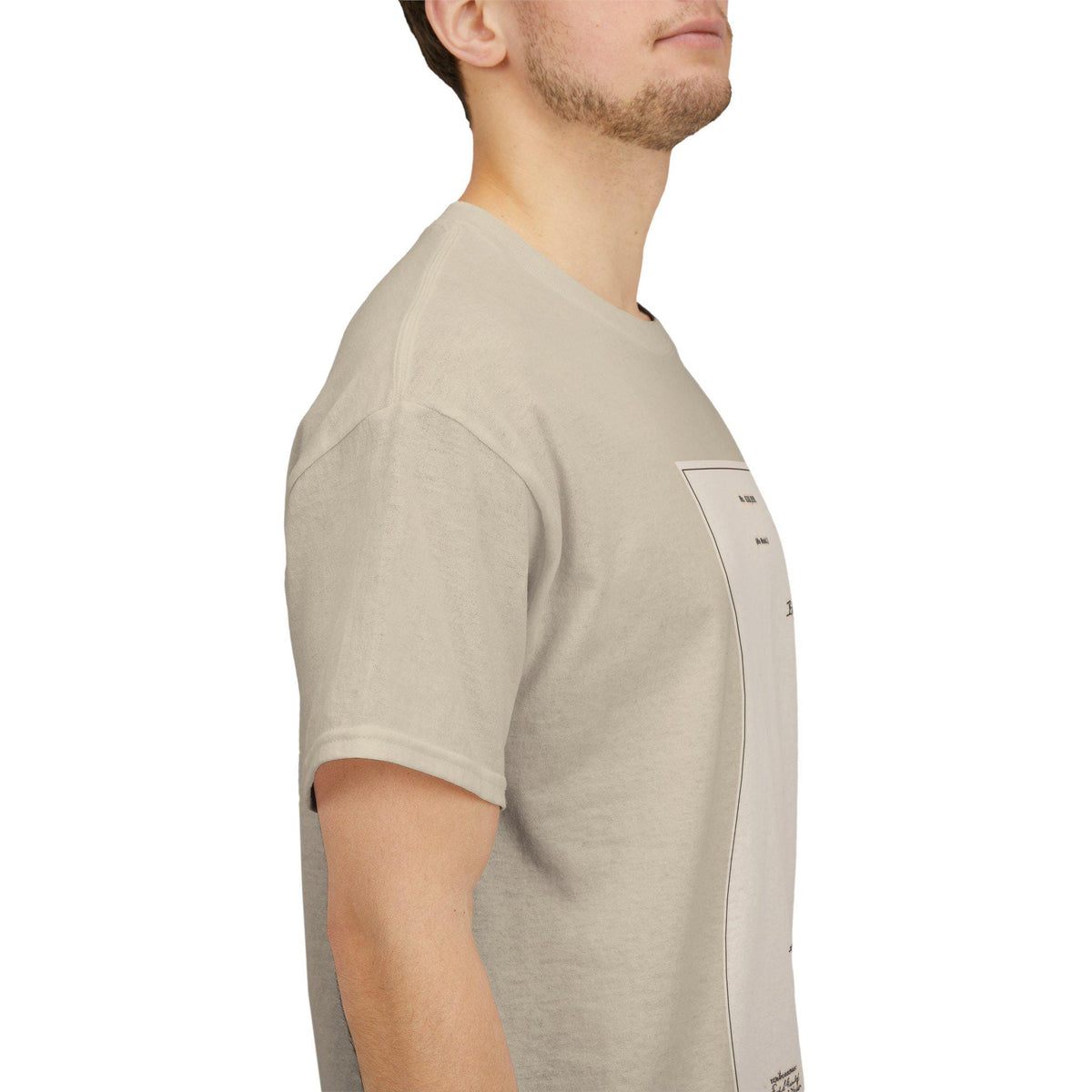 Vintage Golf Tee Patent Illustration Shirt: Sepia Tone, Cotton Crew Neck